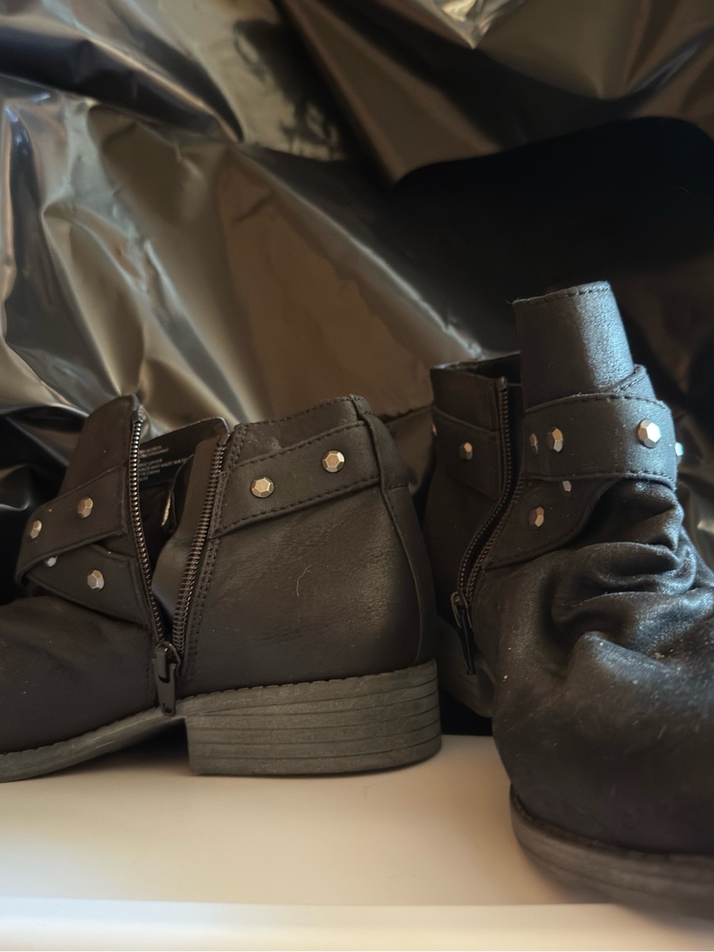 White Mountain Black Studded Chukka Boots - Picture 2 of 5